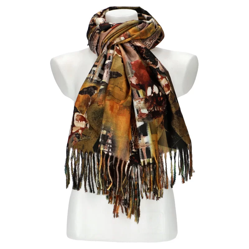 Woman winter scarf X520 - YELLOW - ModaServerPro