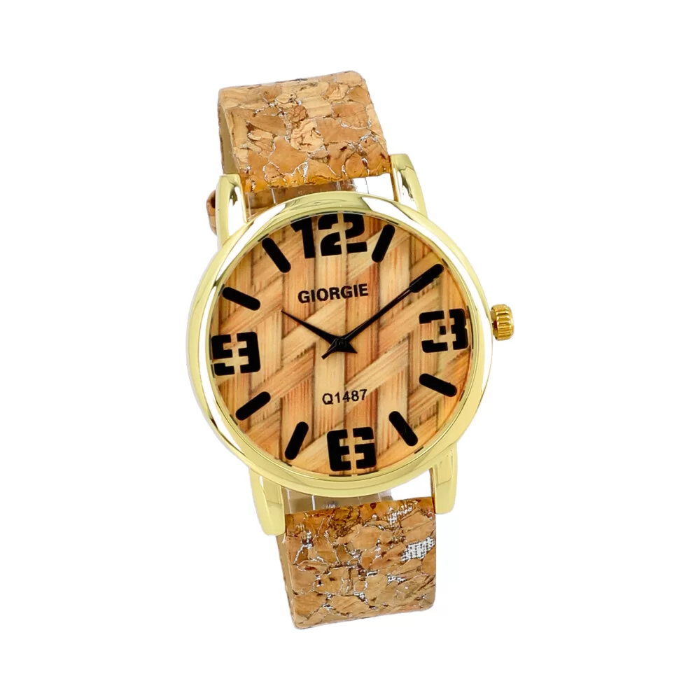 Relógio de cortiça mulher MUL030 - GOLD - ModaServerPro