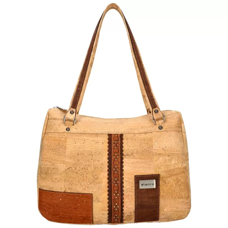 Cork handbag 826MS - CAMEL - ModaServerPro