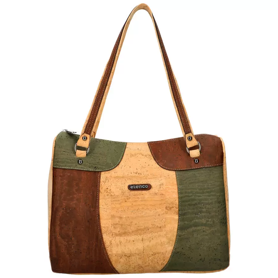 Cork handbag 815MS - GREEN - ModaServerPro
