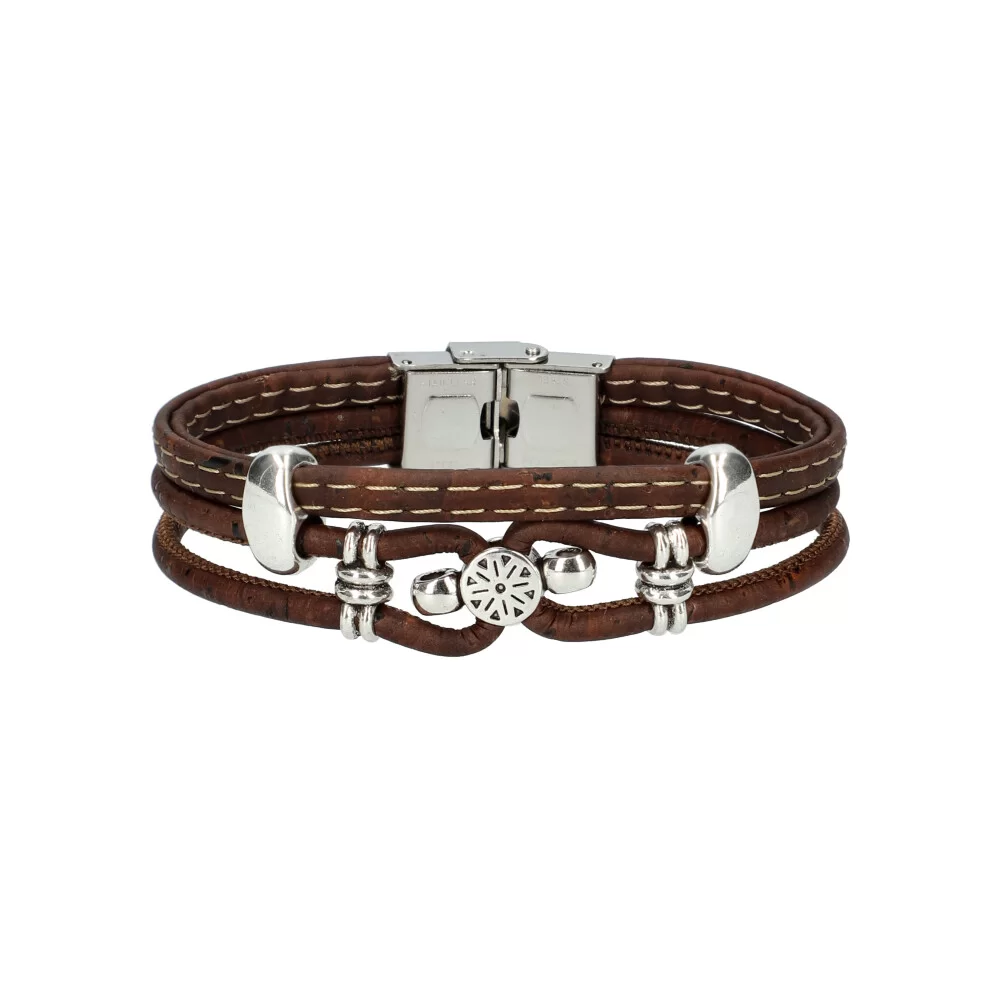 Woman cork bracelet FB40001 - BROWN - ModaServerPro