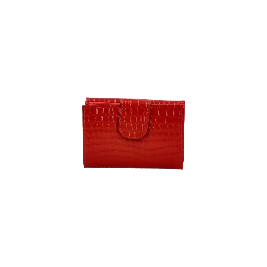Portefeuille cuir femme 710014 - RED - ModaServerPro