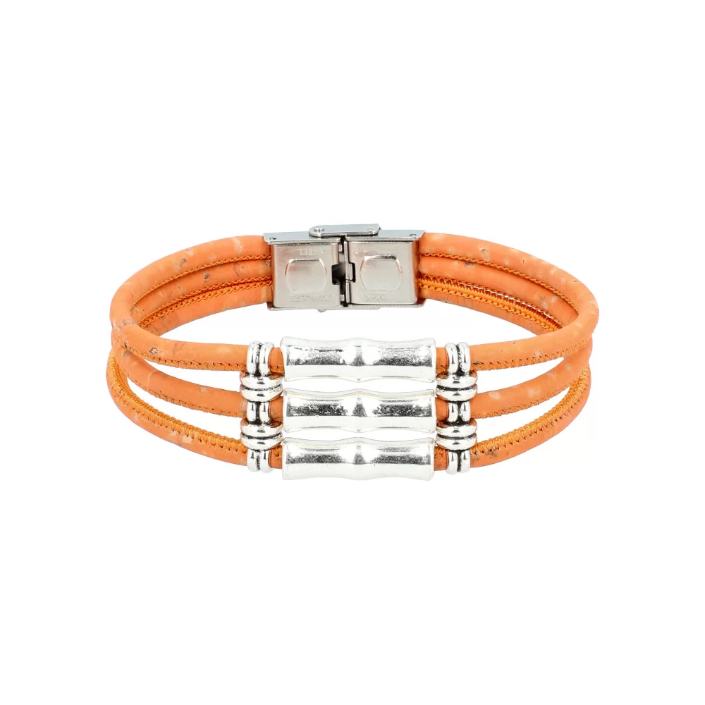 Woman cork bracelet LZ102 - ORANGE - ModaServerPro