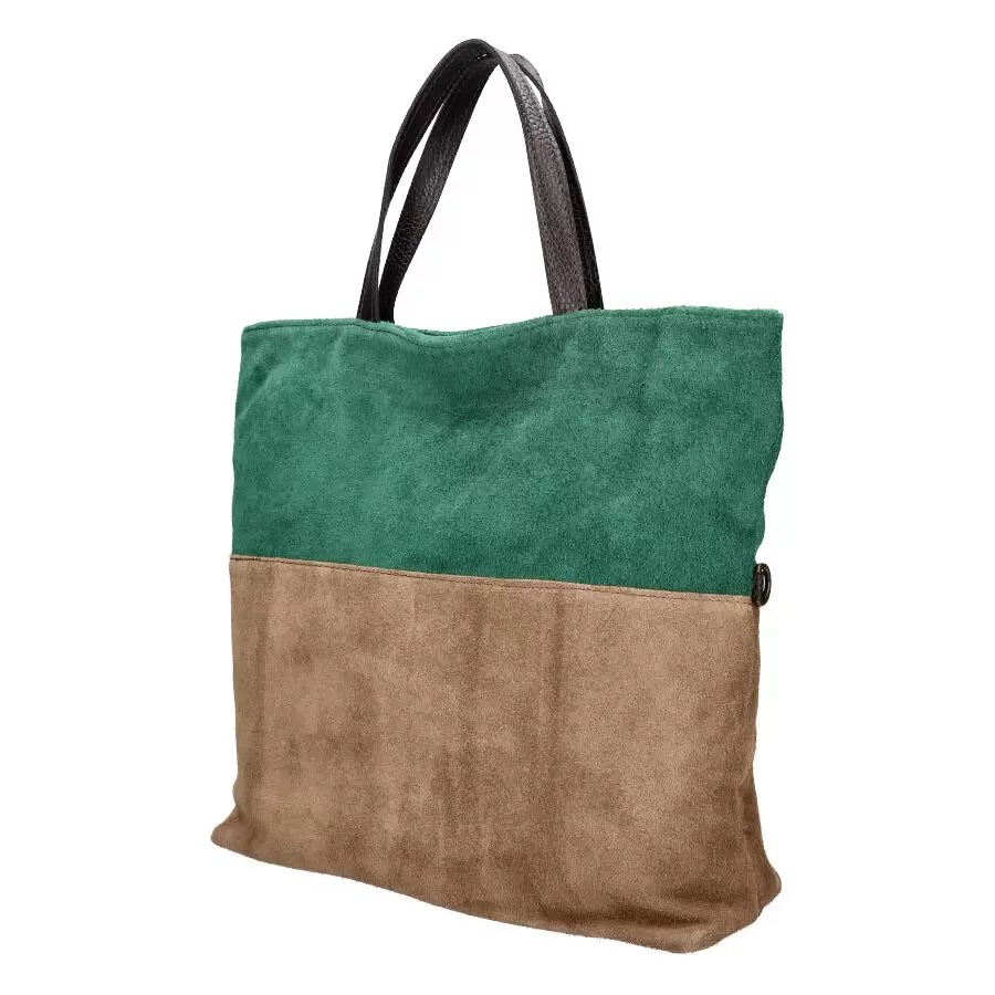 Leather handbag 01252 - L GREEN - ModaServerPro