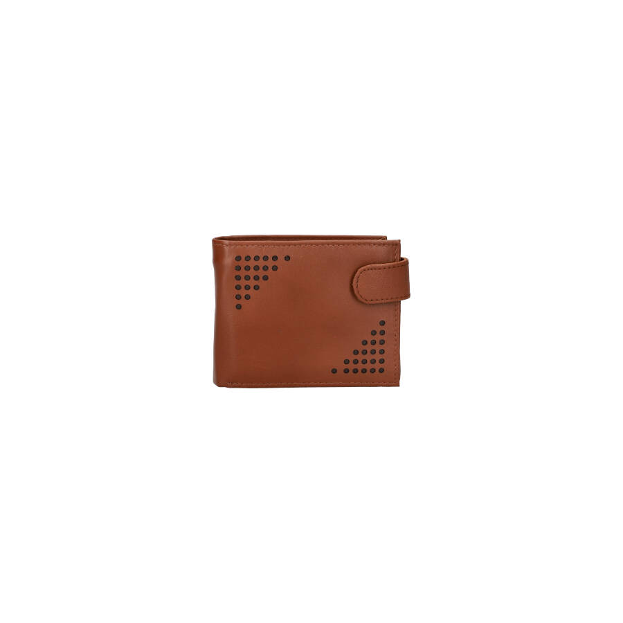 Leather wallet RFID men 371002 BROWN ModaServerPro
