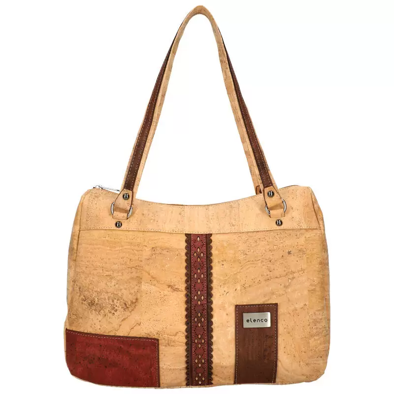 Cork handbag 826MS - BRICK - ModaServerPro