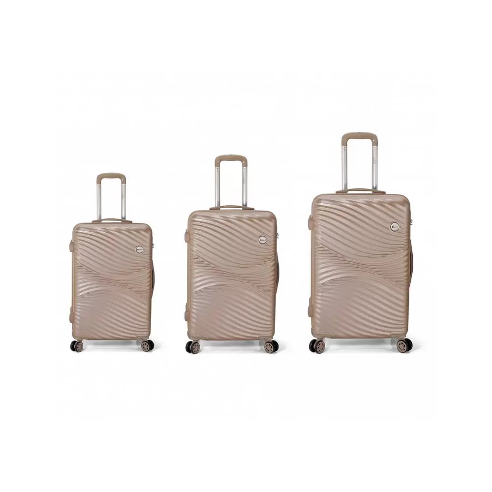 Pack 3 suitcase BZ5605 - CHAMPAGNE - ModaServerPro