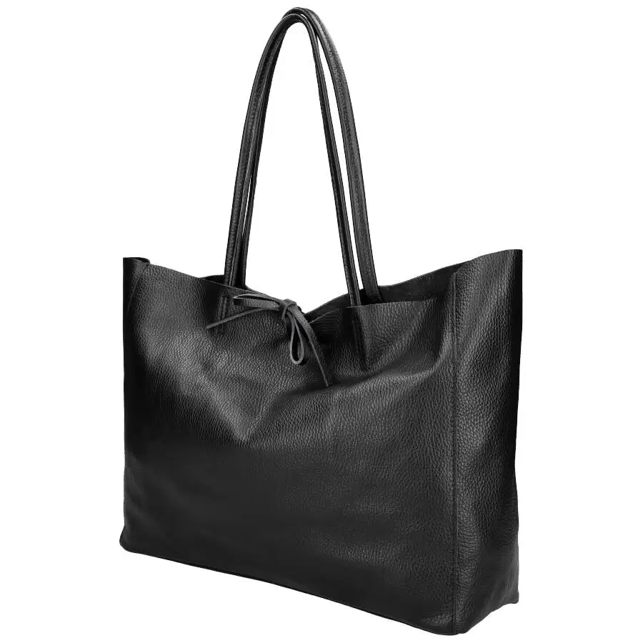 Leather handbag 0876 - BLACK - ModaServerPro