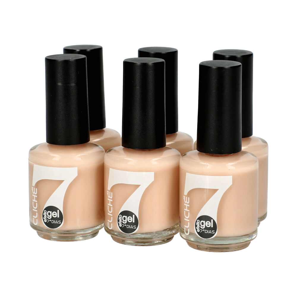 Pack 6 Pcs Nail polish gel 7 Days Cliché 7D029 PINK ModaServerPro