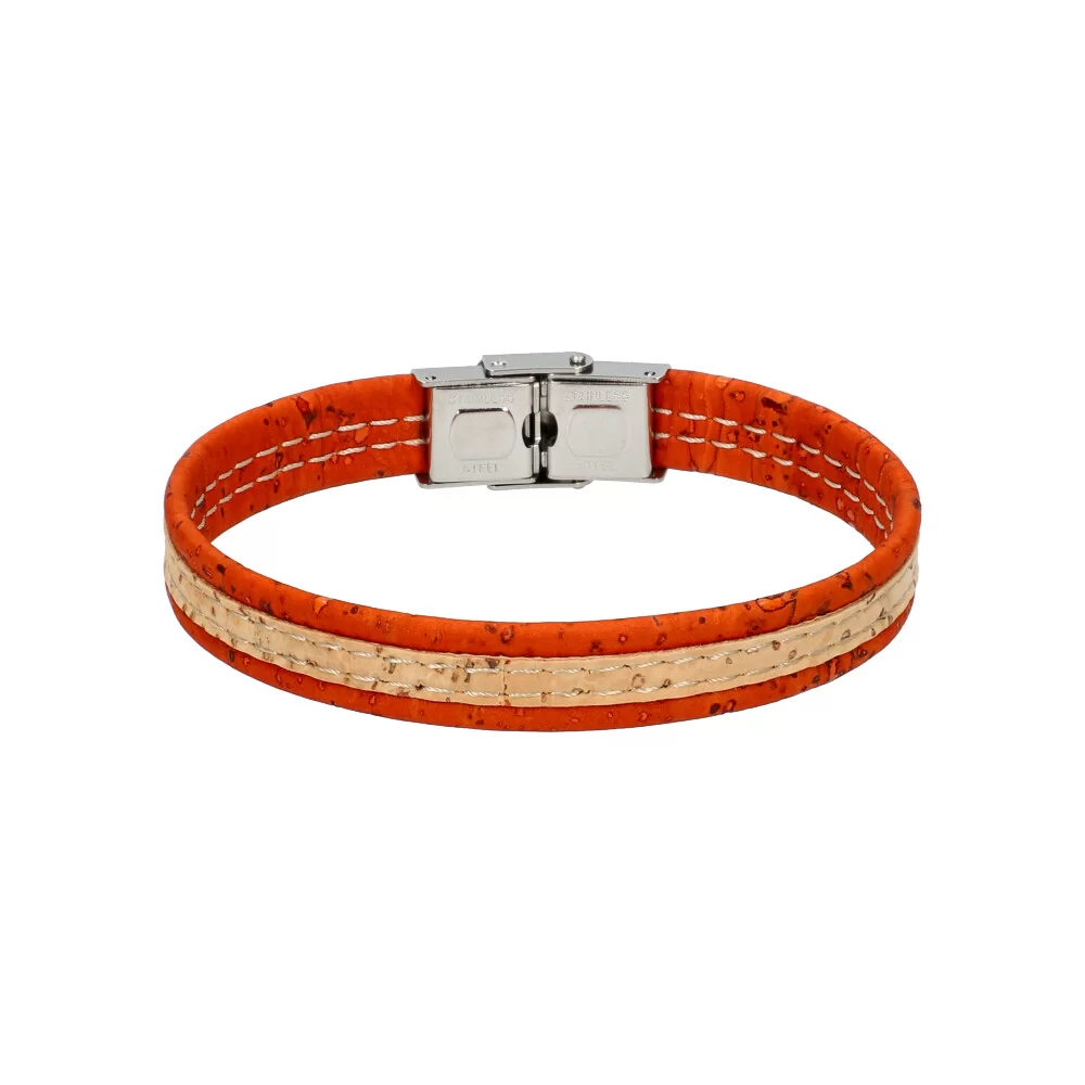 Woman cork bracelet FB40004 - ORANGE - ModaServerPro
