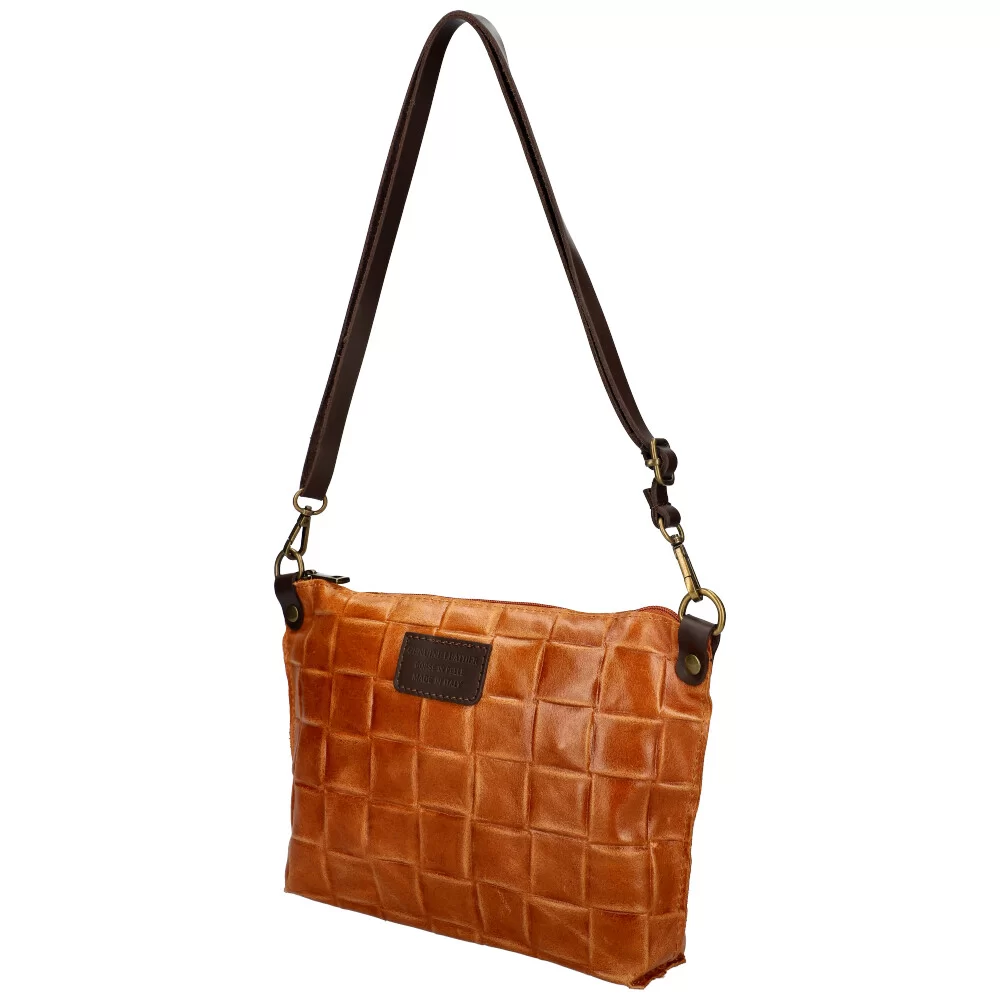 Leather crossbody bag 01242 - COGNAC - ModaServerPro