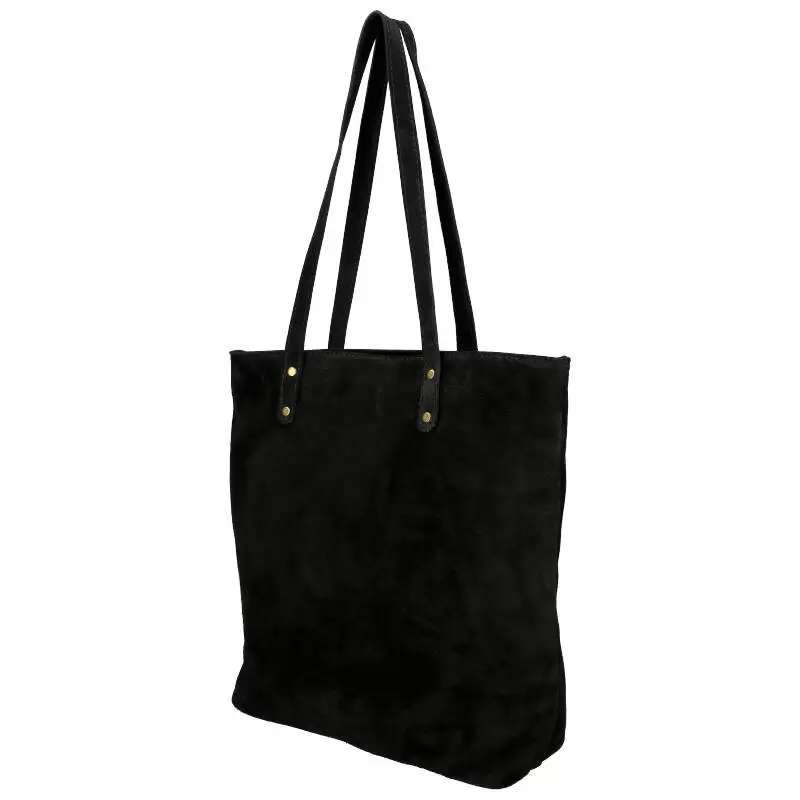 Leather handbag 01518 - BLACK - ModaServerPro