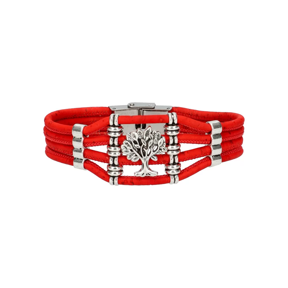 Woman cork bracelet FB40003 - RED - ModaServerPro