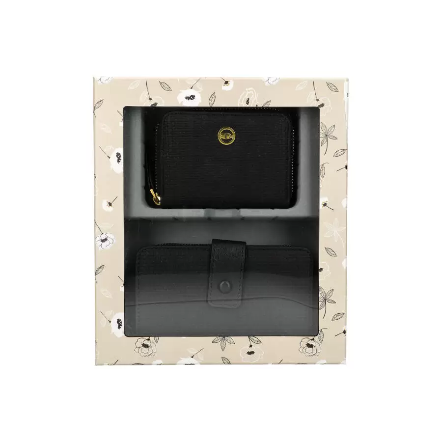 Box + Wallet + Card holder AH8003 - BLACK - ModaServerPro
