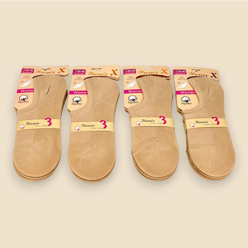 Pack 12 pairs - 35 40 - 7605 CREAM ModaServerPro