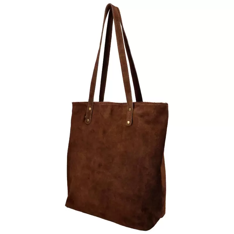 Leather handbag 01518 - COFFEE - ModaServerPro