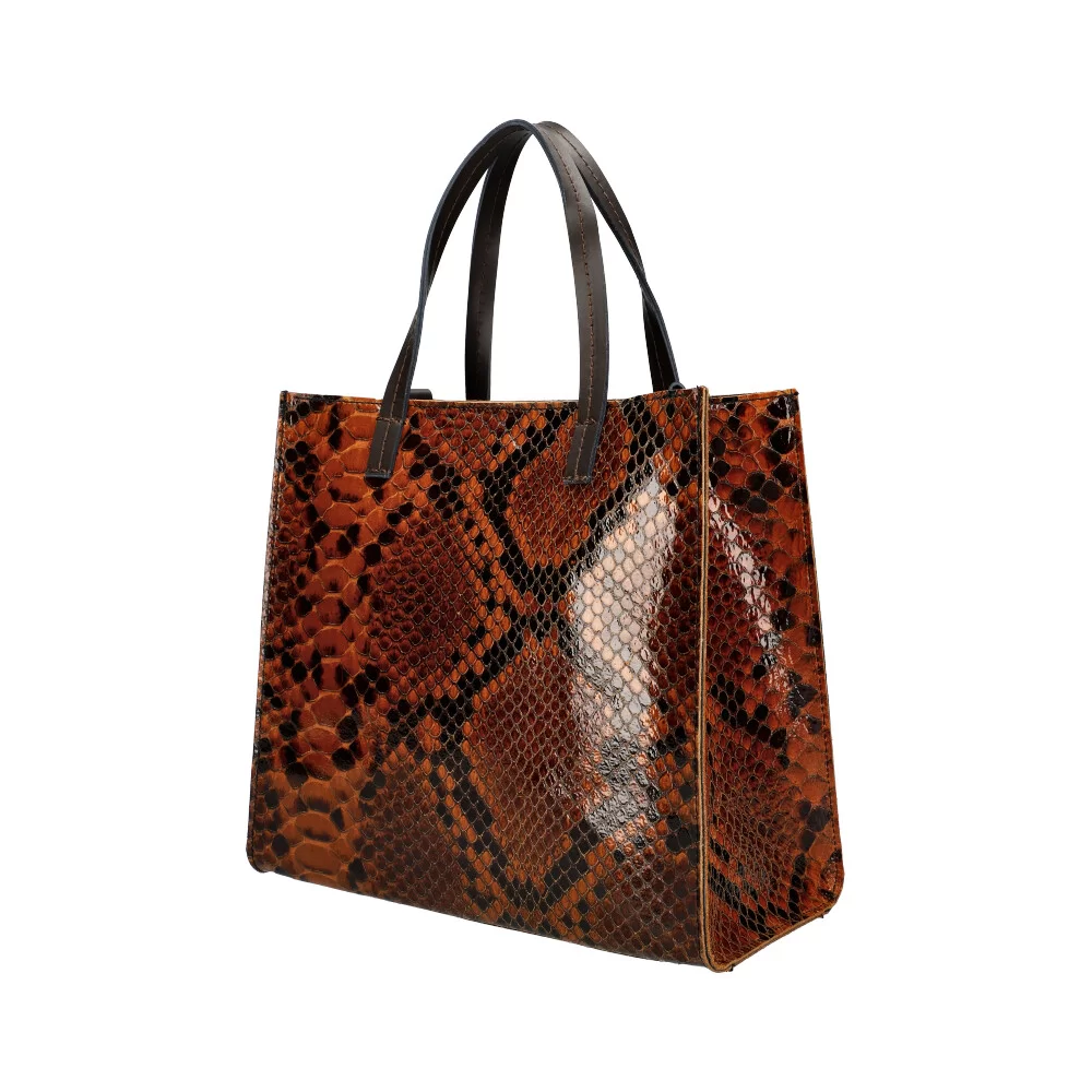 Leather handbag 0748 - BROWN - ModaServerPro