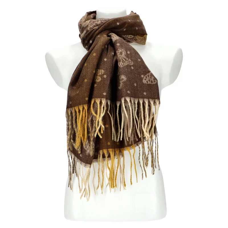 Woman winter scarf SH86 - BROWN - ModaServerPro