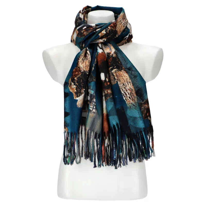 Woman winter scarf X520 - BLUE - ModaServerPro