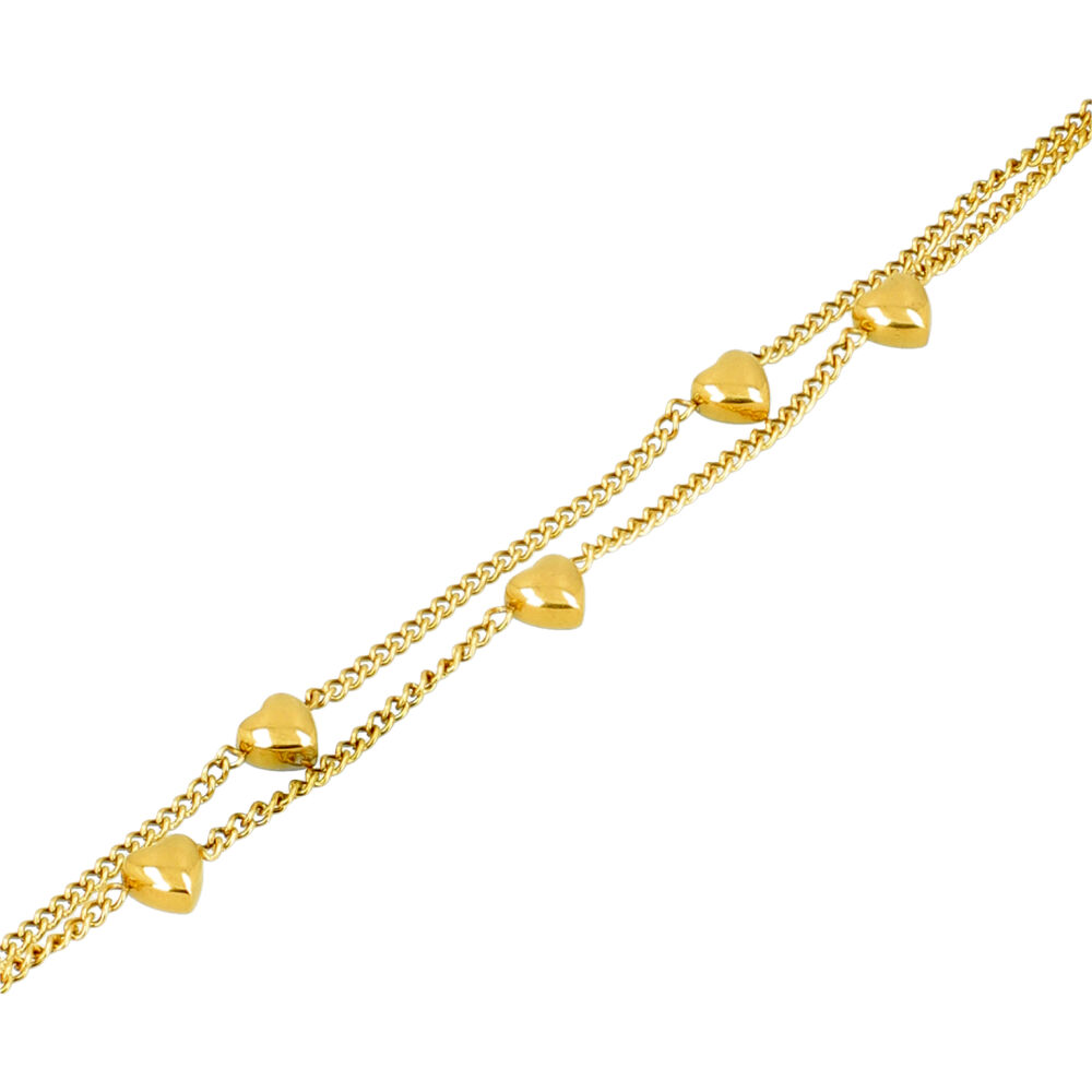 Pulseira em aço mulher FBU648 2 GOLD ModaServerPro