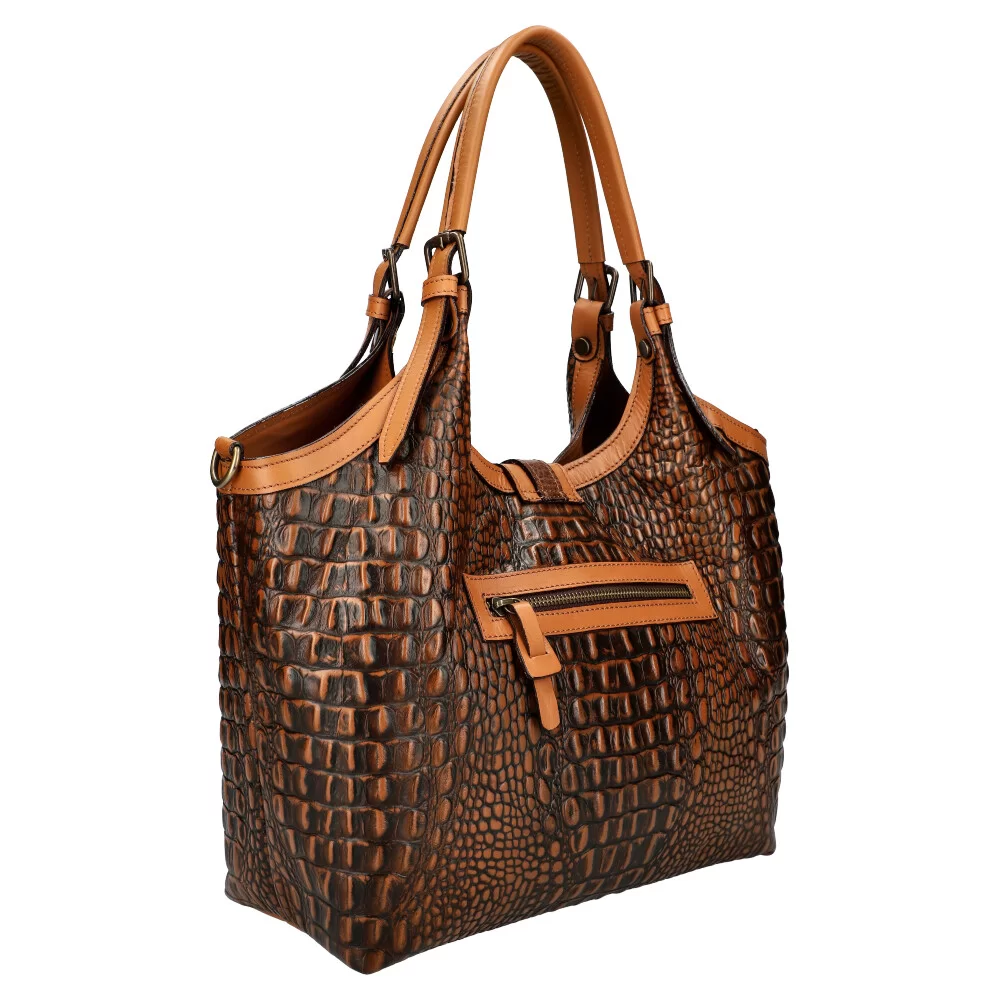 Leather handbag EL6353 - ModaServerPro