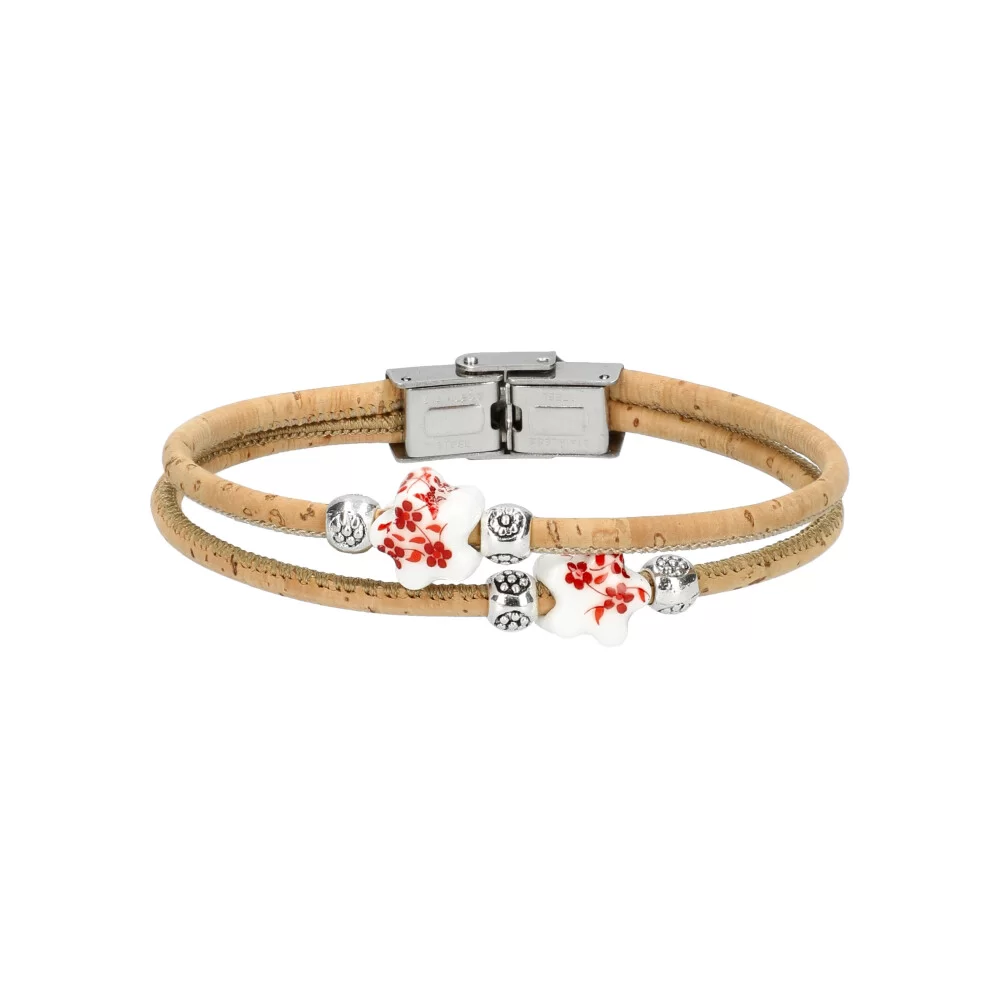 Bracelet en liège femme LB031 - RED - ModaServerPro