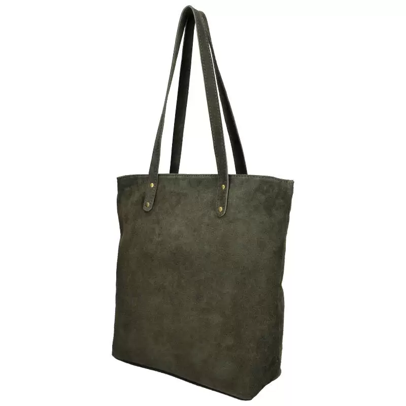 Leather handbag 01518 - MILITARY - ModaServerPro