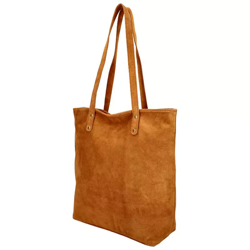 Leather handbag 01518 - COGNAC - ModaServerPro