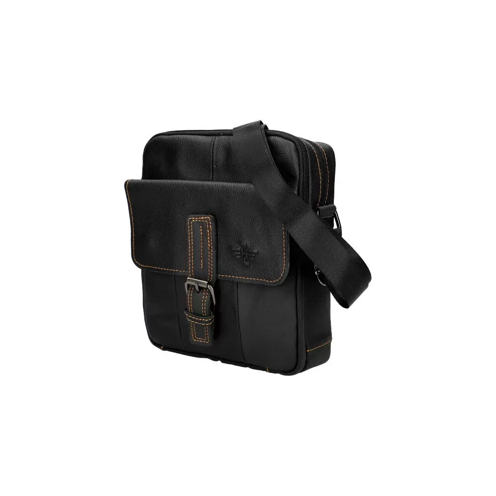 Leather crossbody bag TV7104 - BLACK - ModaServerPro