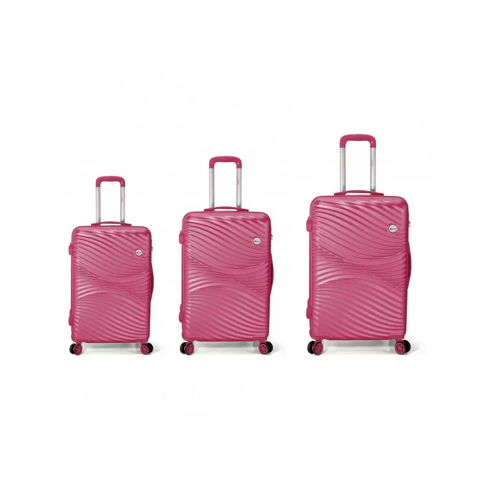 Pack 3 suitcase BZ5605 - PINK - ModaServerPro