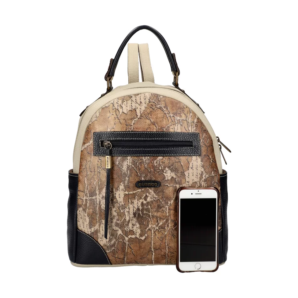 Leather and PU backpack EL6014 - ModaServerPro