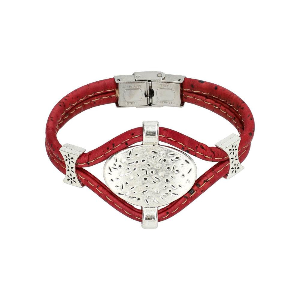 Pulseira em cortiça mulher FBU286 BORDEAUX ModaServerPro