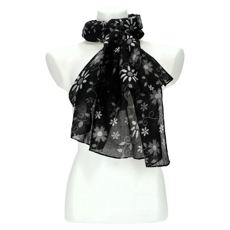 Woman scarf M171 - BLACK - ModaServerPro