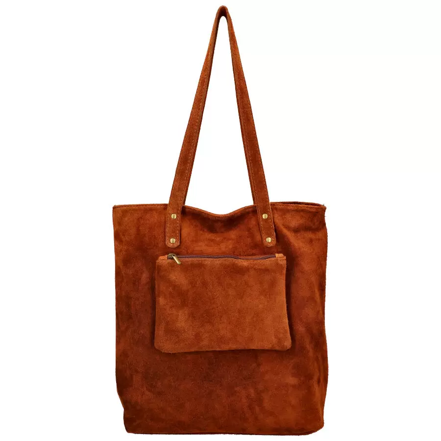 Leather handbag 0817 - COGNAC - ModaServerPro