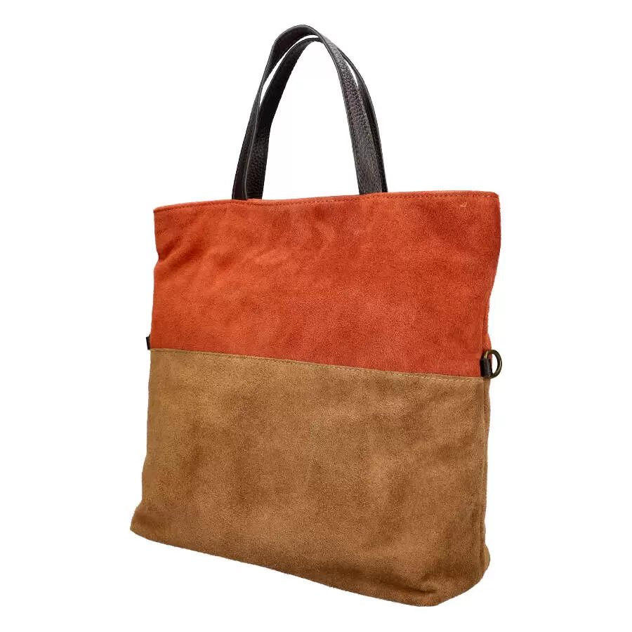Leather handbag 01252 - BRICK - ModaServerPro