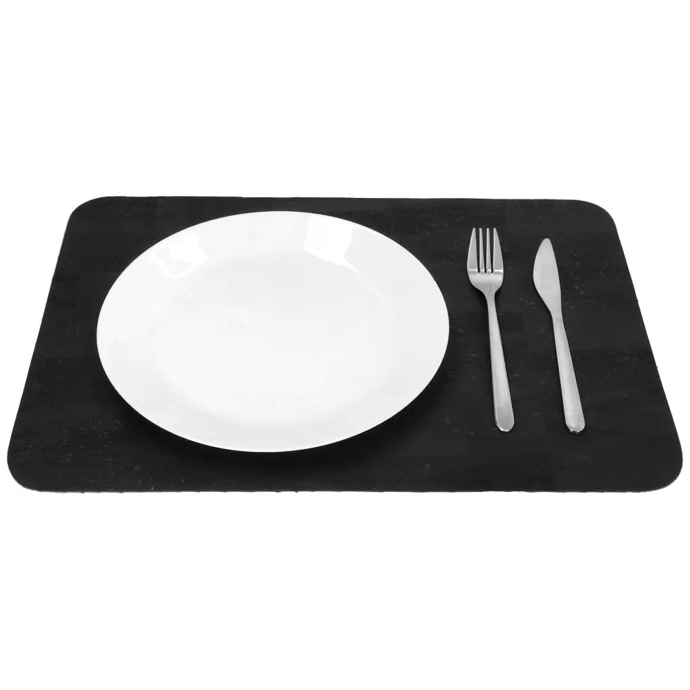 Set de table en liège MSPM21C - BLACK - ModaServerPro