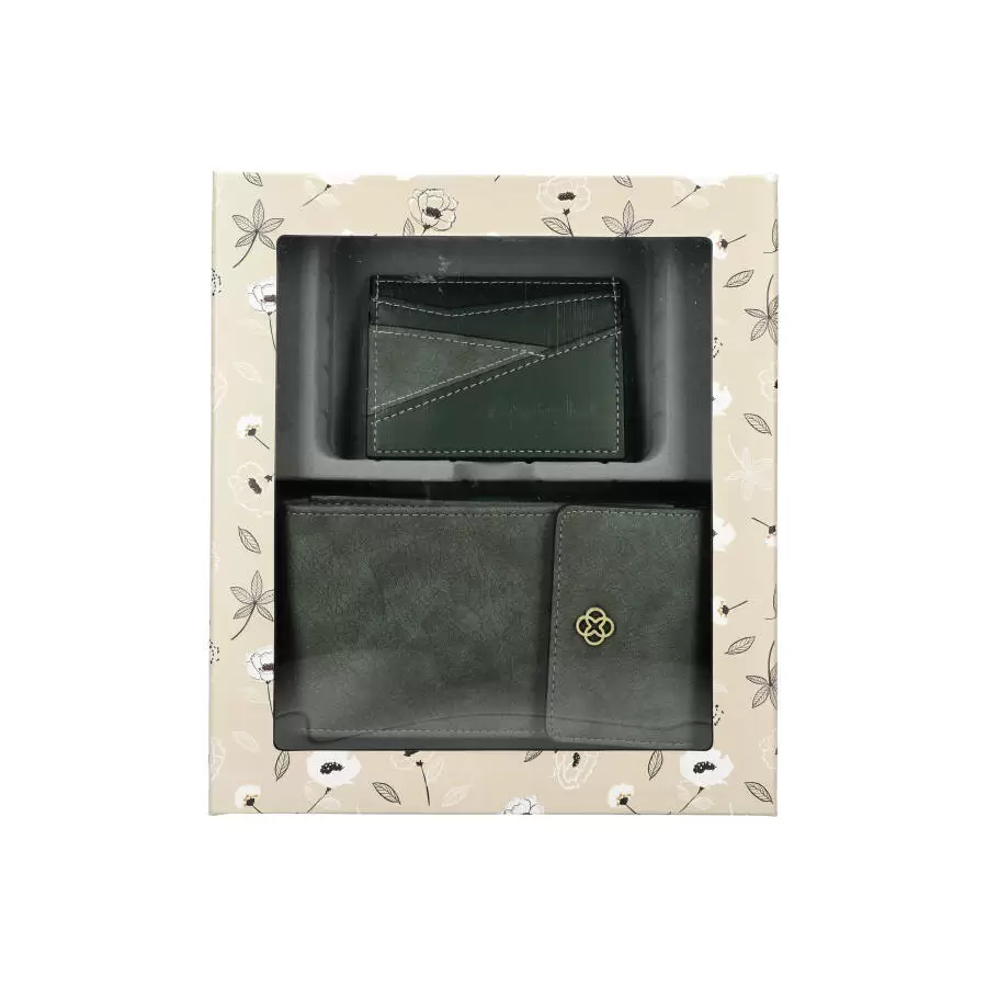 Box + Wallet + Card holder AH8005 - GREEN - ModaServerPro