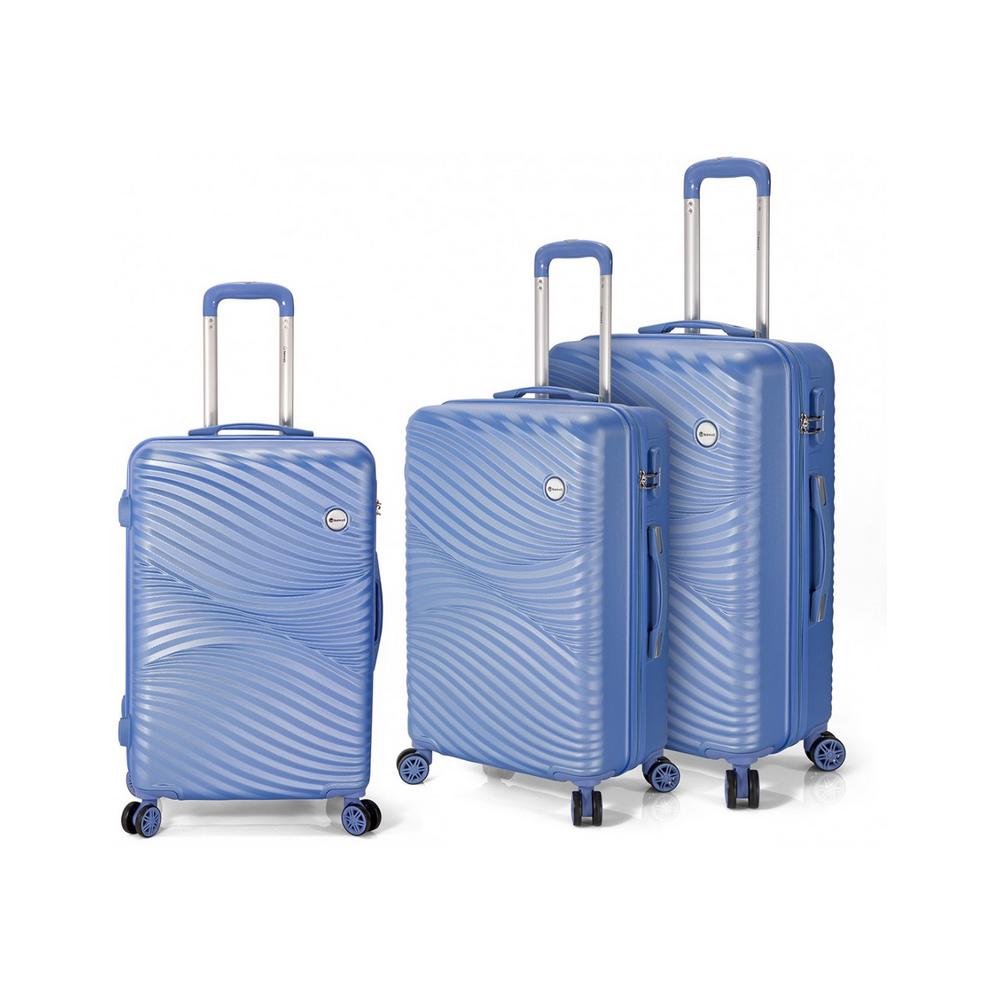 Pack 3 suitcase BZ5605 BLUE ModaServerPro
