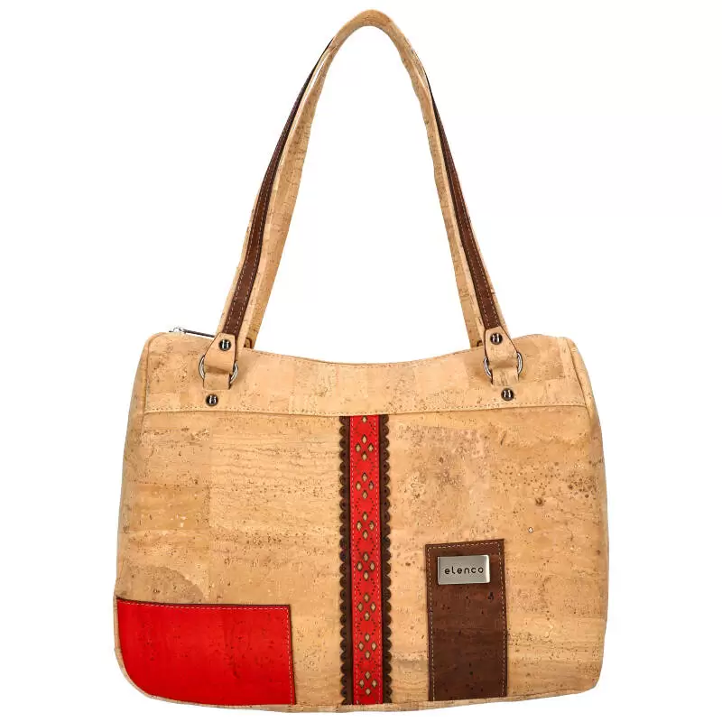 Cork handbag 826MS - RED - ModaServerPro