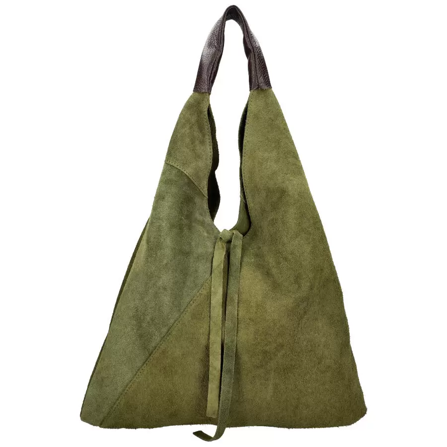 Leather handbag 0801 - L GREEN - ModaServerPro