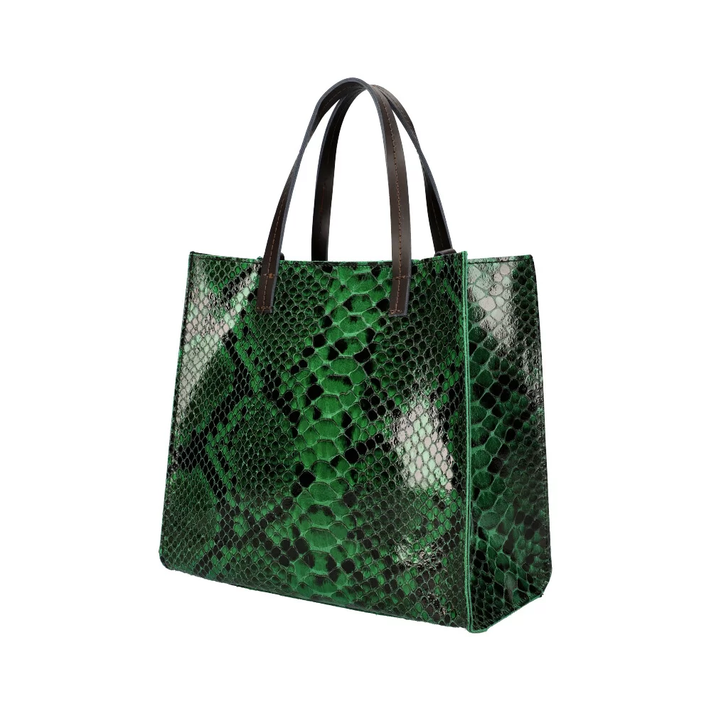 Leather handbag 0748 - GREEN - ModaServerPro