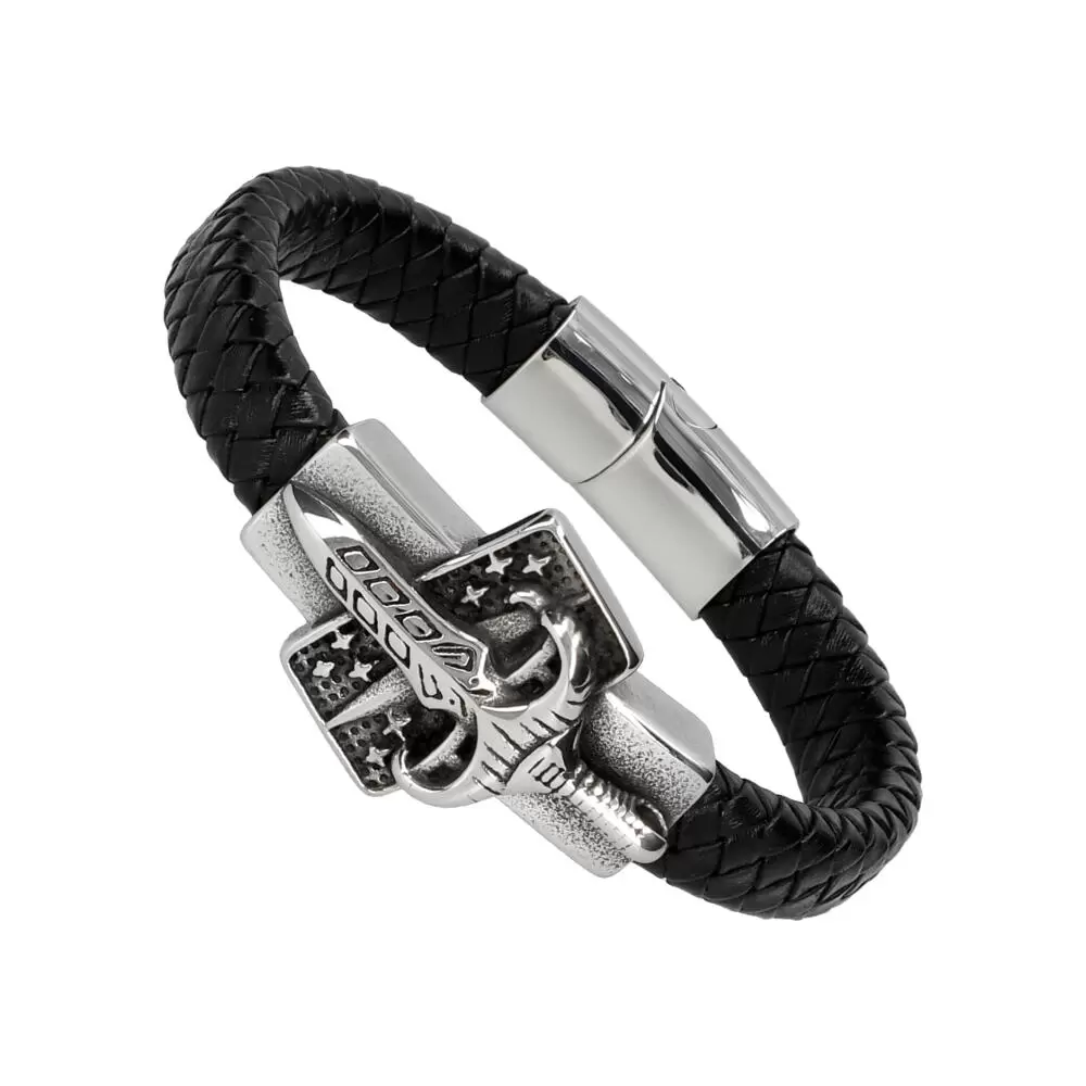 Man leather bracelet FBU006 - ModaServerPro