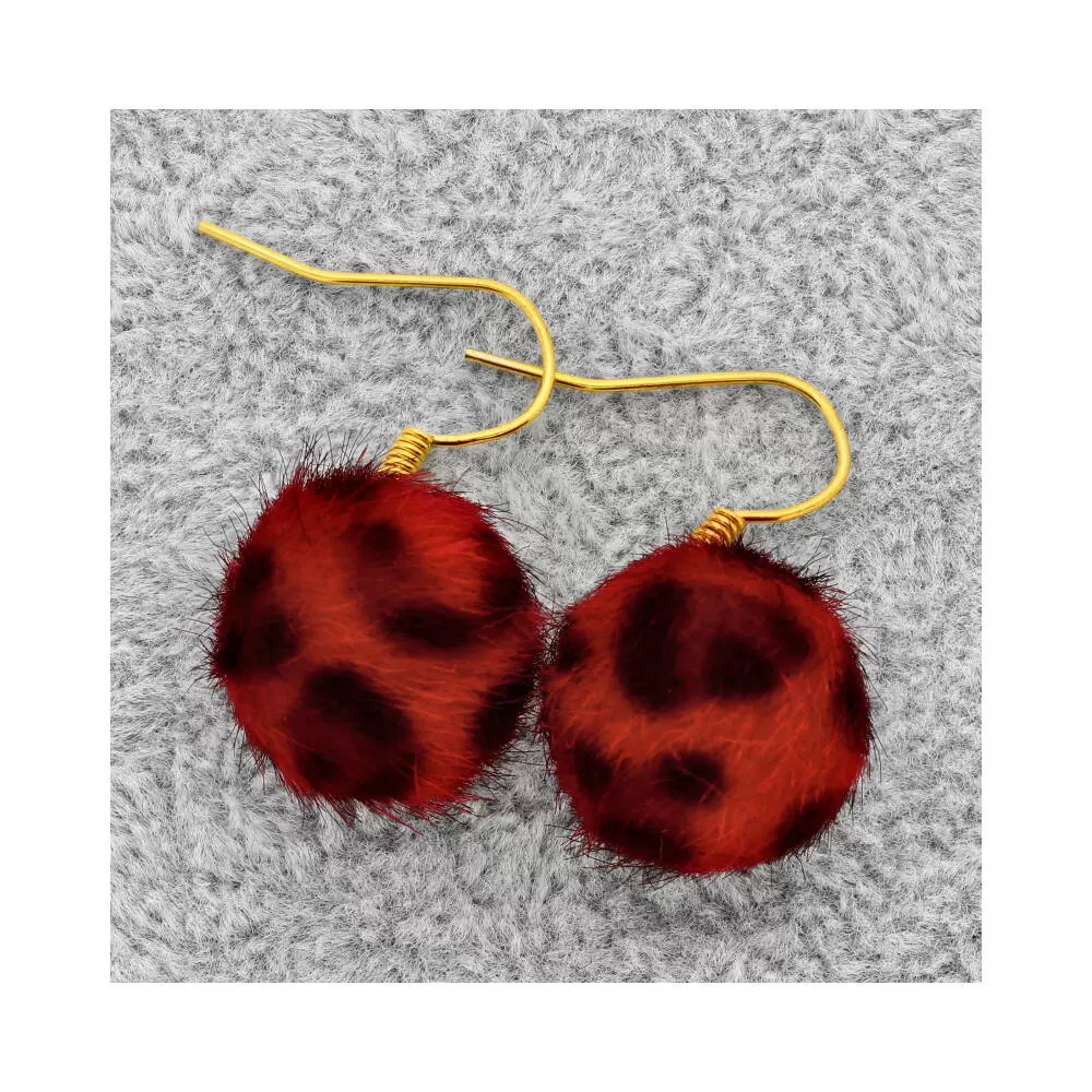 Metal earring GC102 - RED - ModaServerPro
