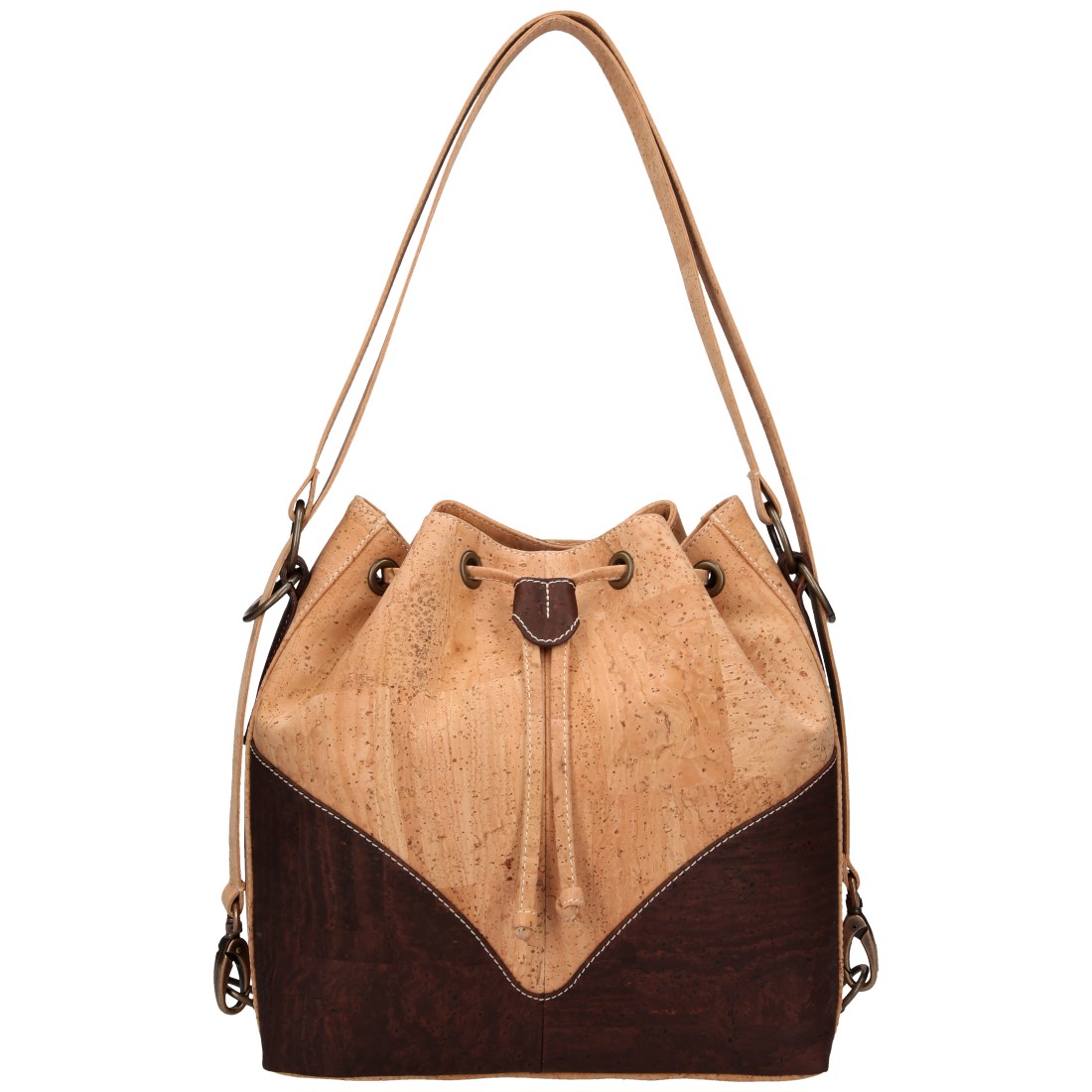 Cork handbag MAF00259 - BROWN - ModaServerPro