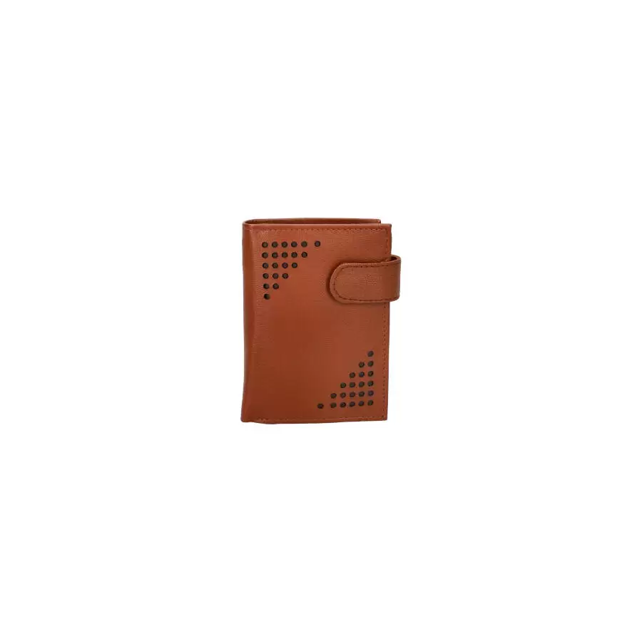 Leather wallet RFID men 370811 - BROWN - ModaServerPro