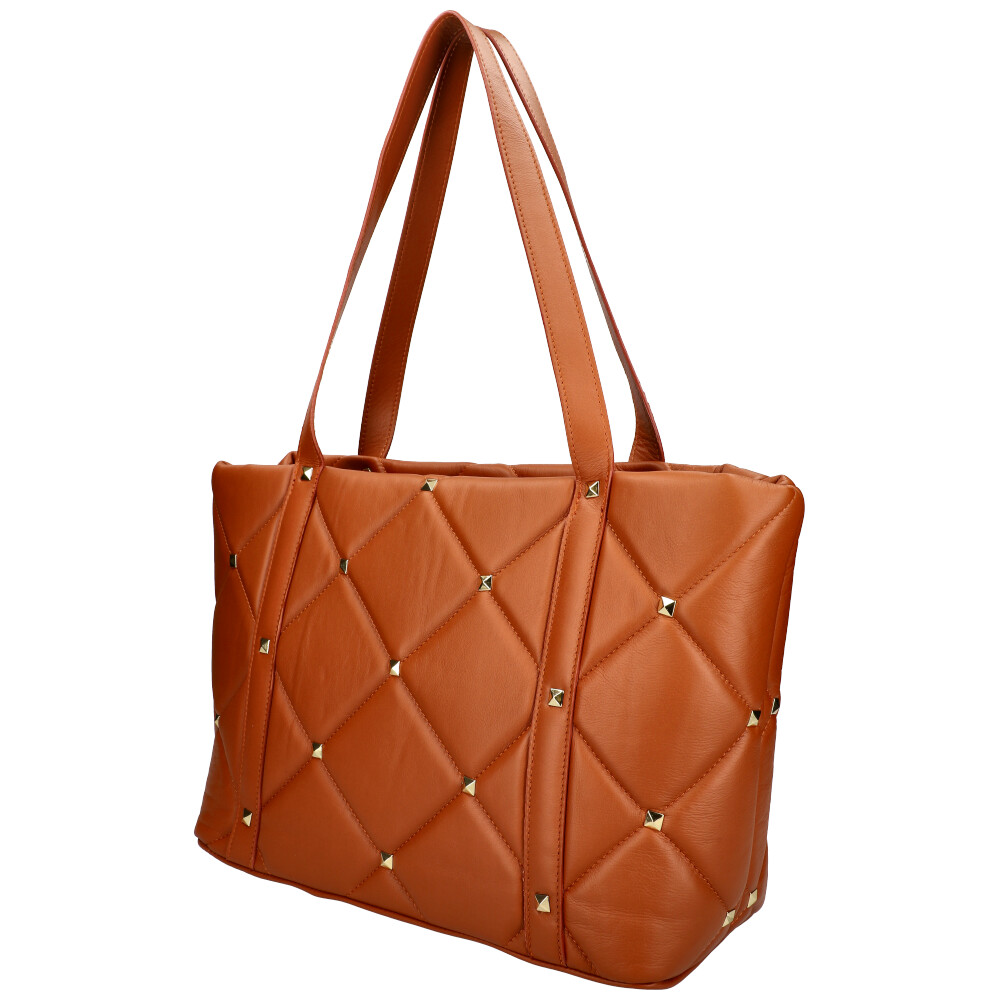 Leather handbag 6886 COGNAC ModaServerPro