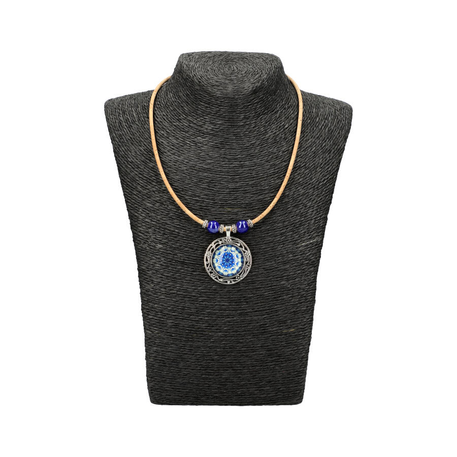 Cork necklace woman FBU090 BLUE ModaServerPro
