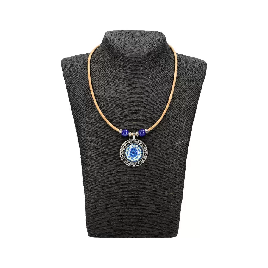 Cork necklace woman FBU090 - BLUE - ModaServerPro