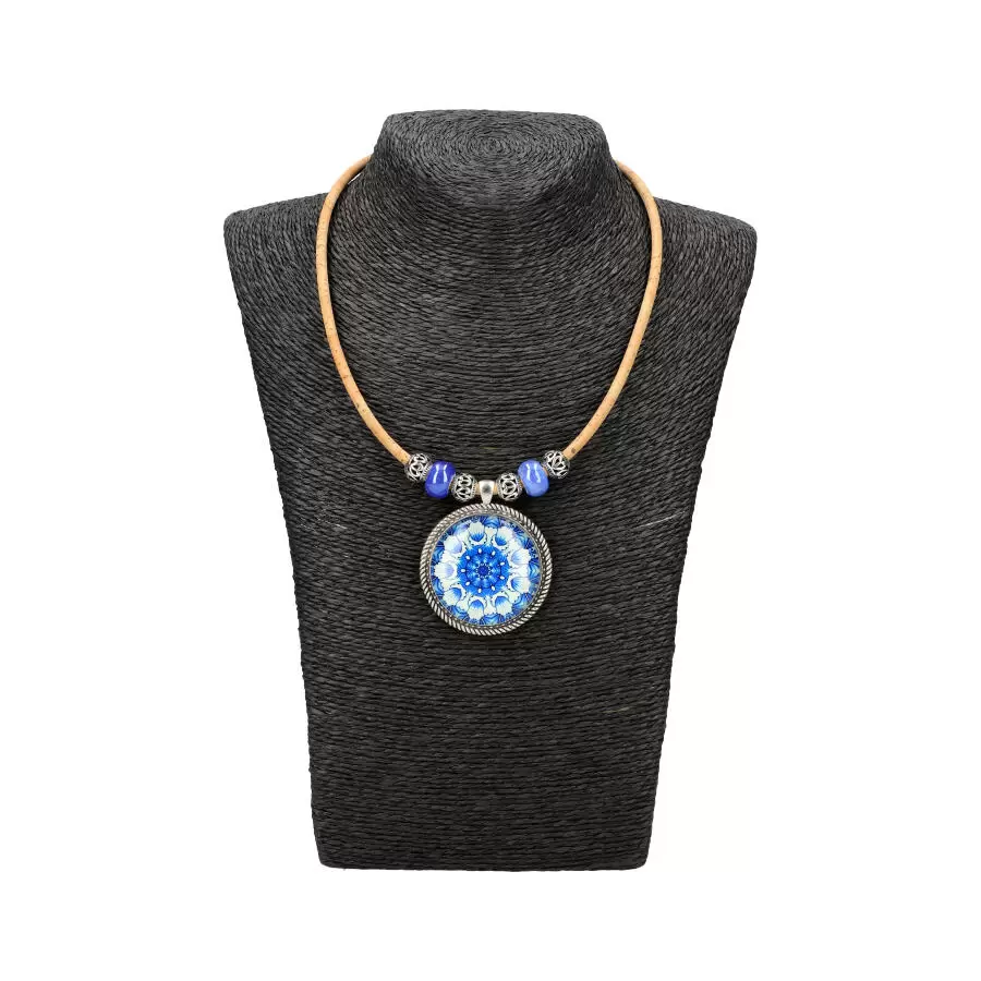 Cork necklace woman FBU089 - BLUE - ModaServerPro