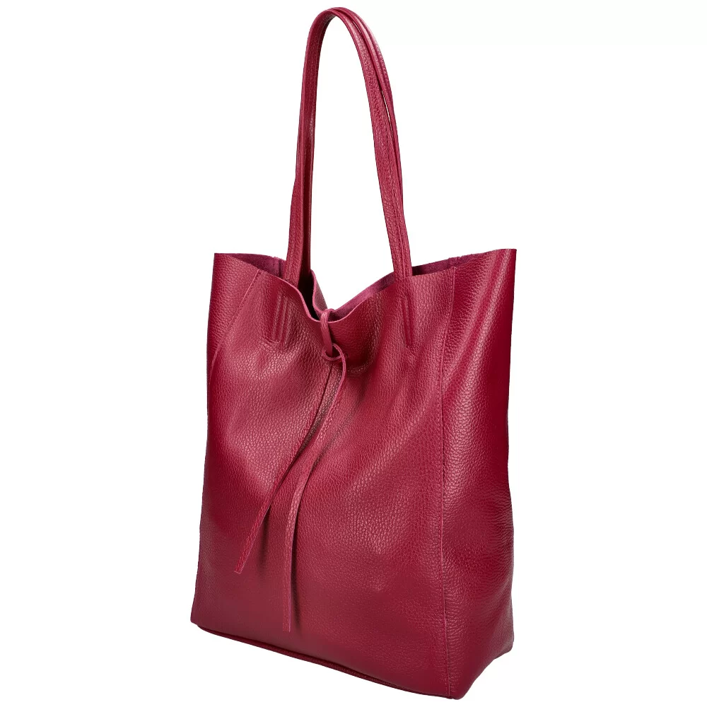 Leather handbag MS001 - VIOLET - ModaServerPro